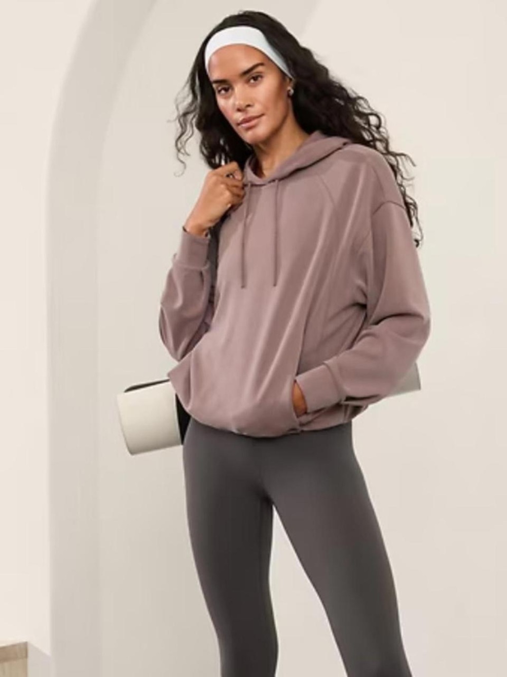 Athleta Seasoft Bubble Hem Hoodie